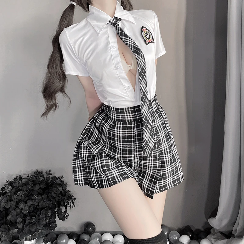 

Student Girls School Sailor Uniform Lingerie Role-Playing Cosplay CostumeTight Temptation Outfit Sexy Erotic Lingerie Costumes