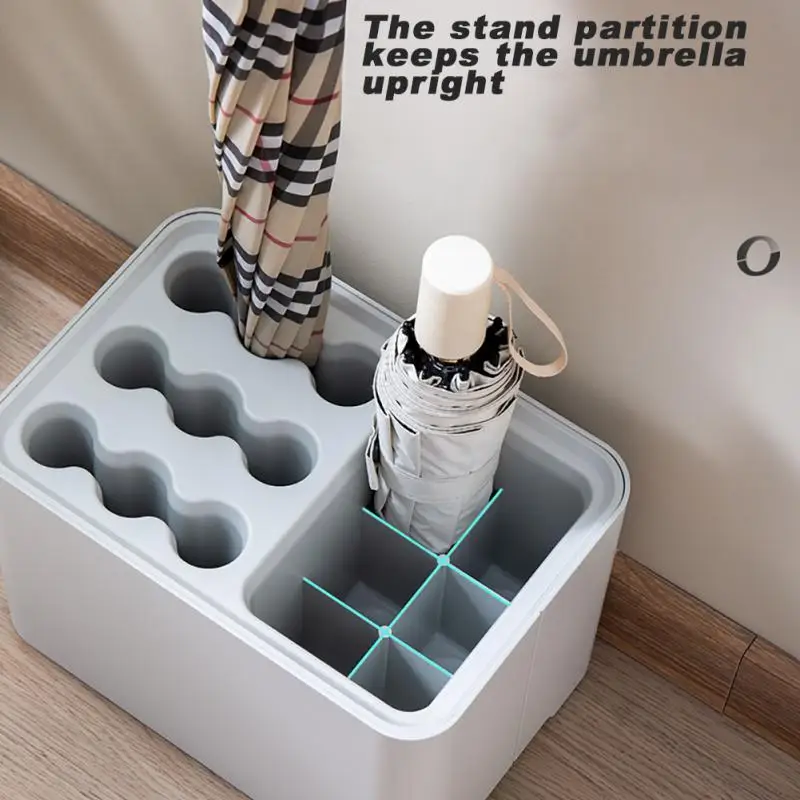 

Household Living Room Square Umbrella Storage Rack Plastic Umbrella Bucket Office Portable Storage Umbrella Stand Creative Home
