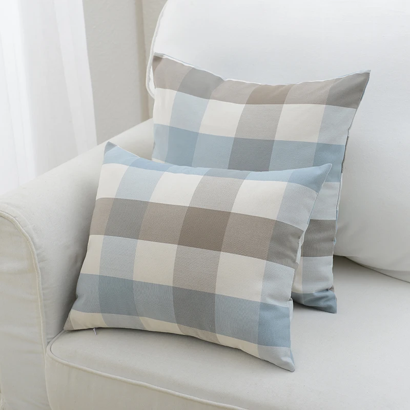 

Nordic Simple Plaid Decorative Cushion Cover For Sofa Bed Living Room Throw Pillow Case 30x50/40x40/45x45/50x50cm Home Decor