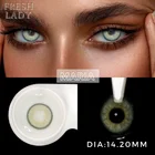 Цветные контактные линзы FRESHLADY естественного цвета для глаз, 1 пара, цветные контактные линзы, зеленые, синие, мягкие, красивые, для макияжа, для больших учеников на год