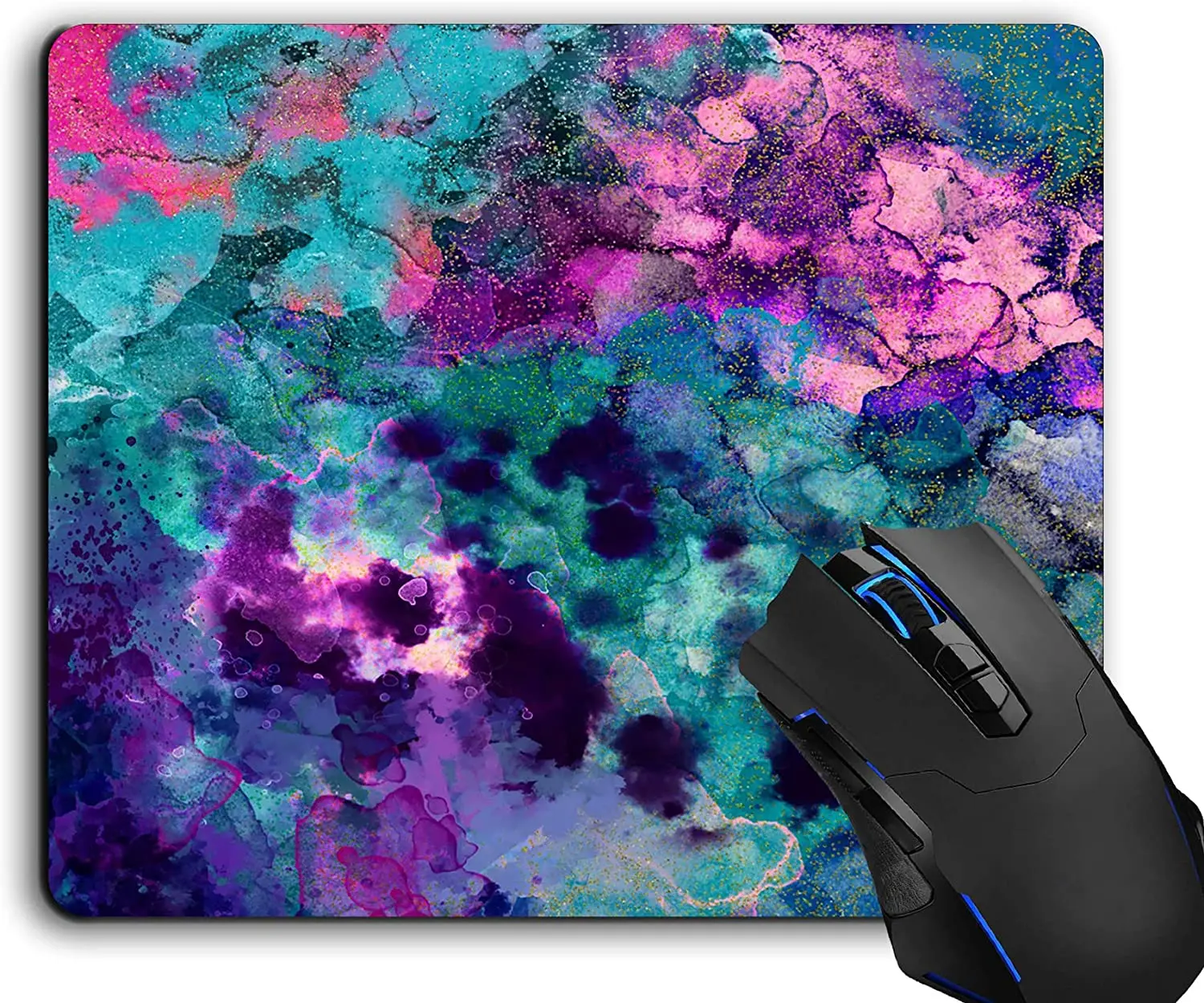 

Mouse Pad,Inky Watercolor Painting Computer Mouse Pads Desk Accessories Non-Slip Rubber Base,Mousepad for Laptop Mouse
