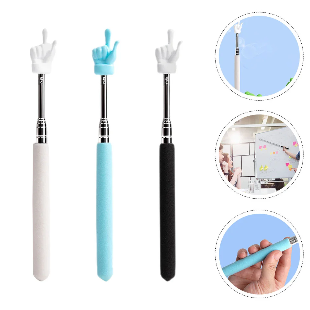 

3 Pcs Mini Chalkboard Handheld Teaching Stick Pointer Teachers Indicator Multi-function Pointing Rod Pp Reading Travel