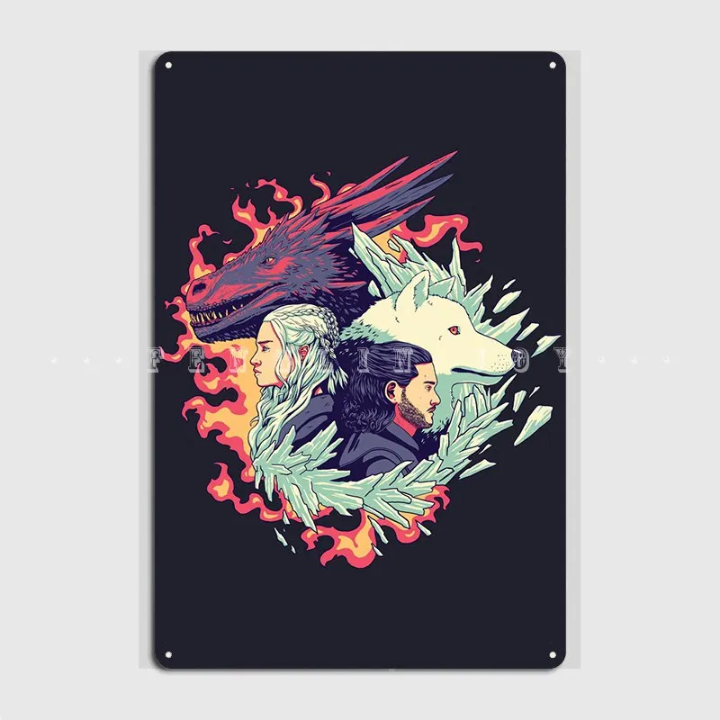 Металлический знак Daenerys Aegon Targaryen настенная пещера Настенная Ретро роспись