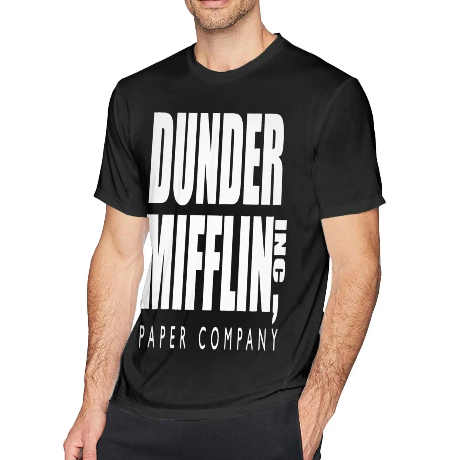

Лицензированная Мужская футболка The Office Dunder Mifflin Tv 6145, футболка оверсайз, одежда в стиле Харадзюку, Мужская футболка, блузка