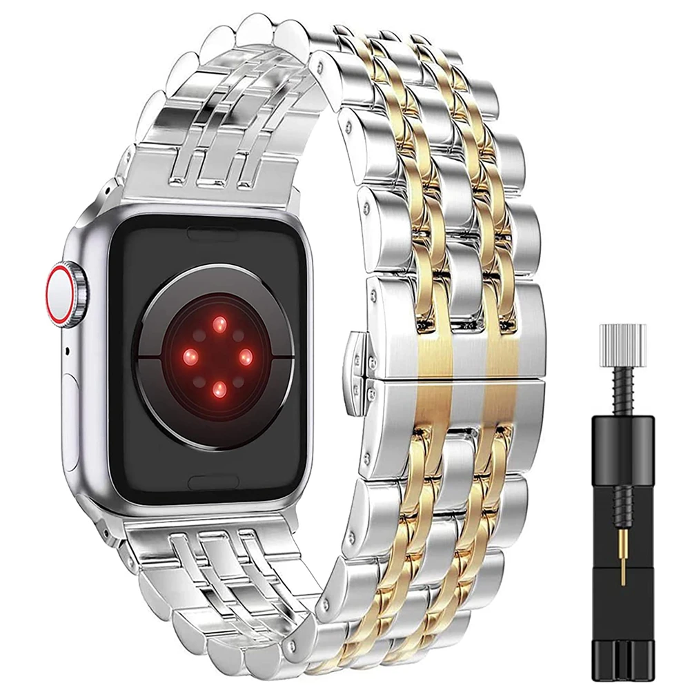 

Metal strap For Apple watch Ultra 49mm 8 7 45mm 41mm replacement stainless steel wristband For iwatch 6 5 4 3 SE 44mm 42mm 40mm