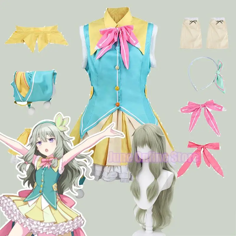 

Project Sekai Colorful Stage Kusanagi Nene Cosplay Costume Wig Halloween Christmas Party Clothing for Women Girls Cosplay Dress