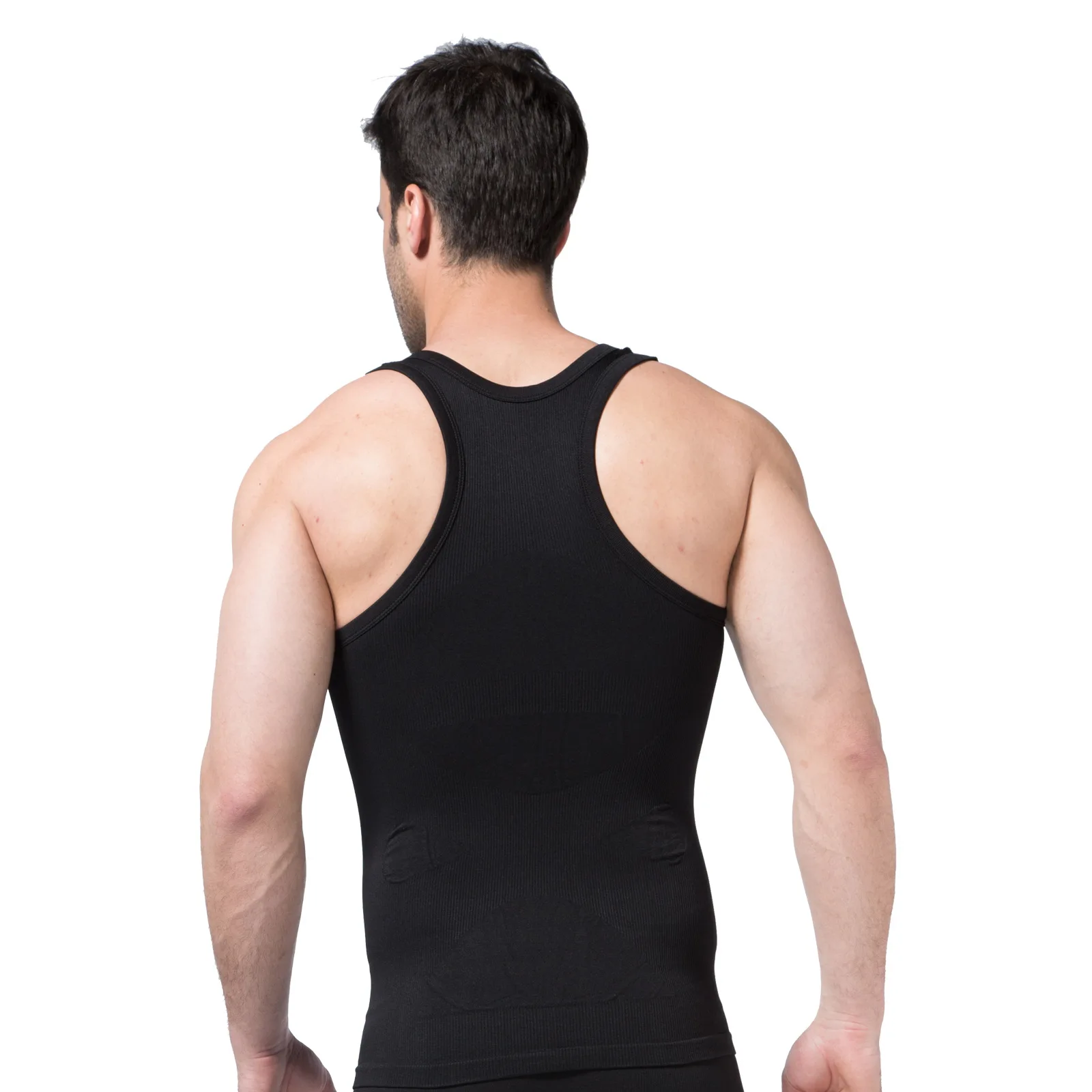 HaleyChan Men's Seamless Compression Vest Quick Dry I-Shaped Fitness Waist Trainer Shapewear Mens Bodysuit Body Shaper Tank Top