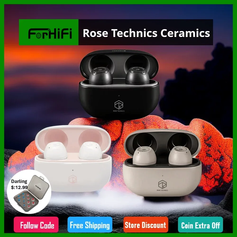 

Керамические Hi-Fi наушники Rose Technics, настоящие беспроводные Bluetooth наушники с сенсорным управлением, Внутриканальные наушники