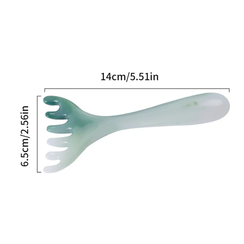 Полимерный рог Расческа с длинной ручкой и широкими зубьями Массажная