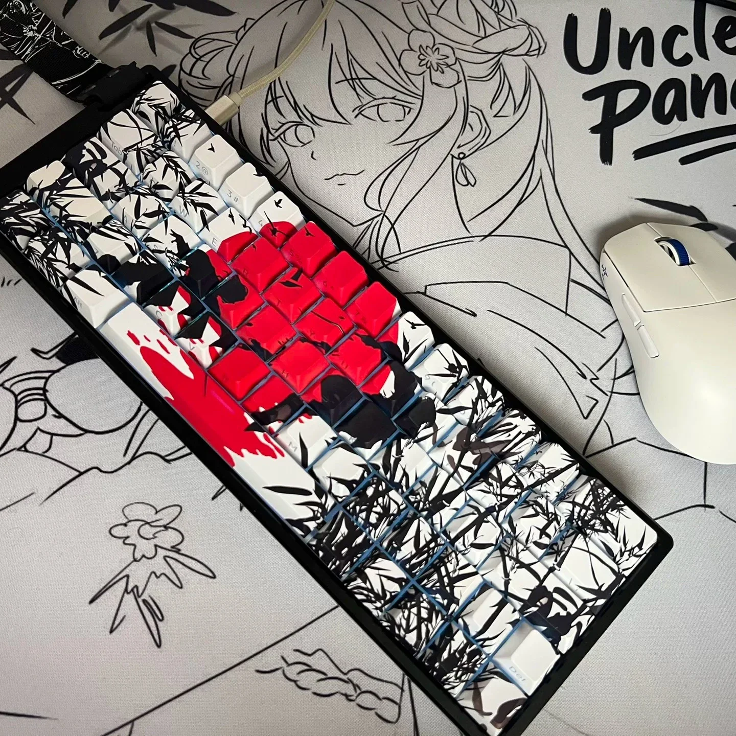 Светопропускающий колпачок клавиатуры Guofeng с боковой гравировкой адаптация