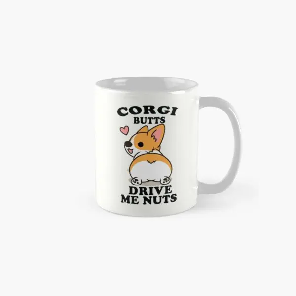 

Классическая кружка Corgi Butts Drive Me с изображением орехов, круглая подарочная посуда для напитков, простая чашка с изображением картинки, фото, кофе, чая