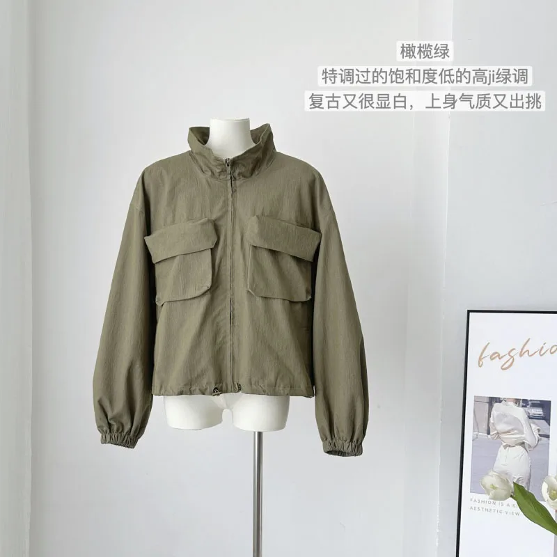 

Женская Повседневная Свободная спортивная короткая куртка, удобная мешковатая Женская рабочая Эстетическая куртка, Женская куртка