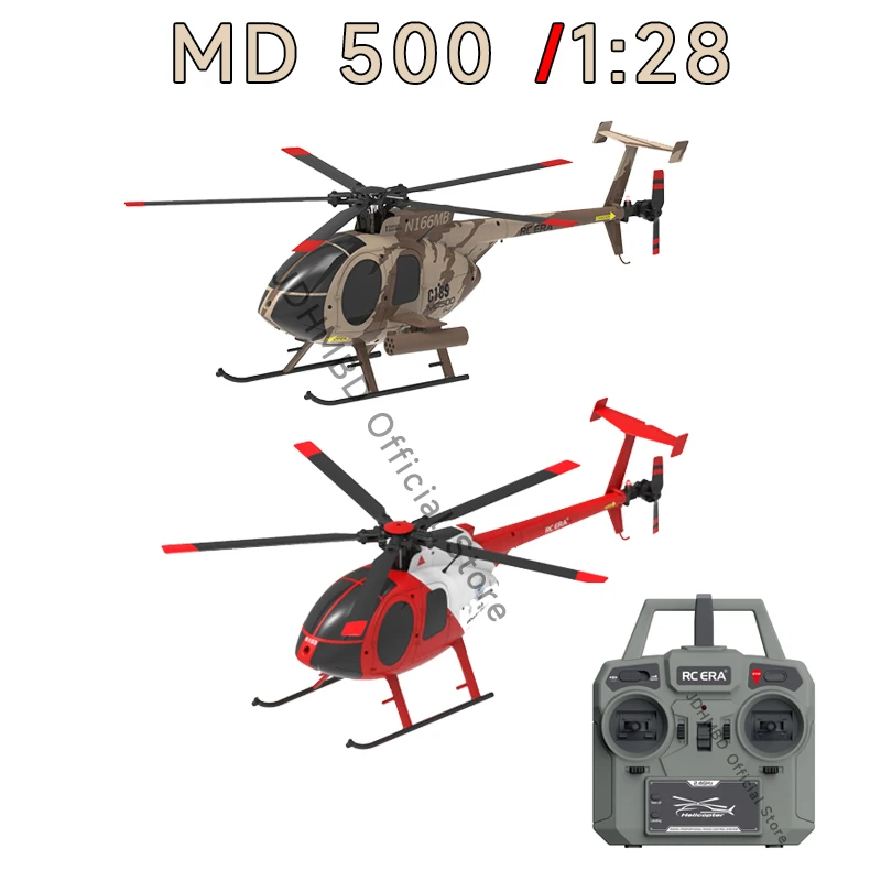 

MD 500 Defender /1:28 Scale of 2.4G 4CH RC 6 Axis Gyroscope Flybarless Altitude Helicopter RTF Dual Brushless