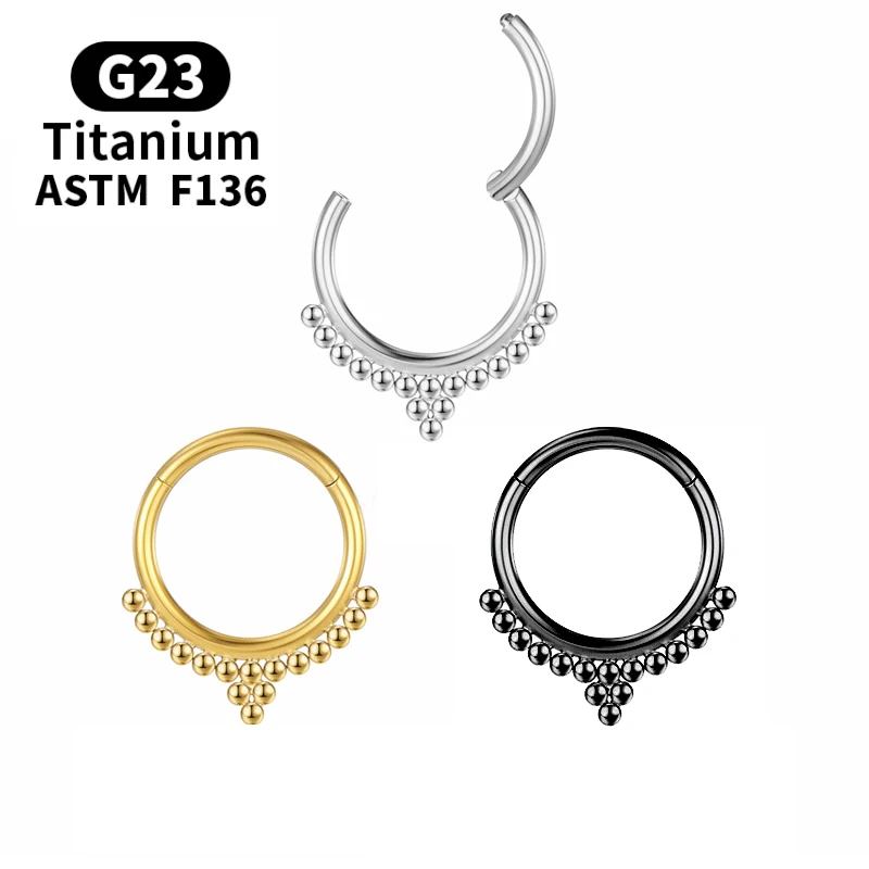 

Piercings Titanium G23 Helix Nose Rings Hoop for Women Earrings Labret Hinge Segment Gold Tragus Cartilage Spiral Body Jewelry