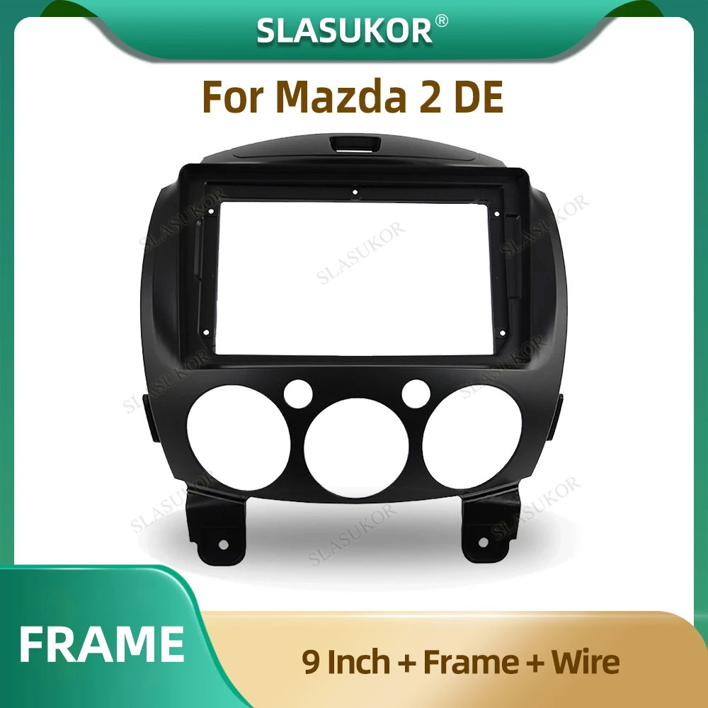 

9 дюймов для Mazda 2 DE 2007-2014 Fascia, рамка для панели радио, оригинальные аксессуары с проводом