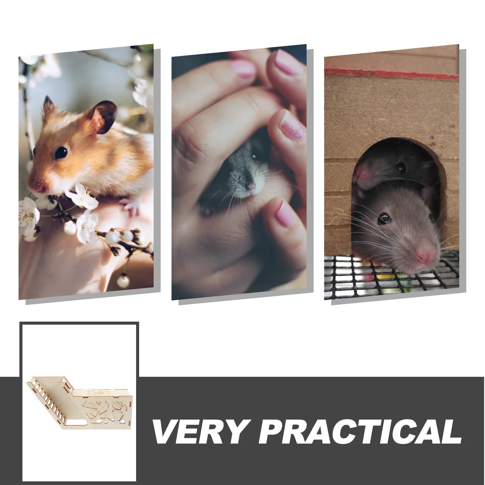 Маленький деревянный домик для хомяка морской свинки убежище восхождение