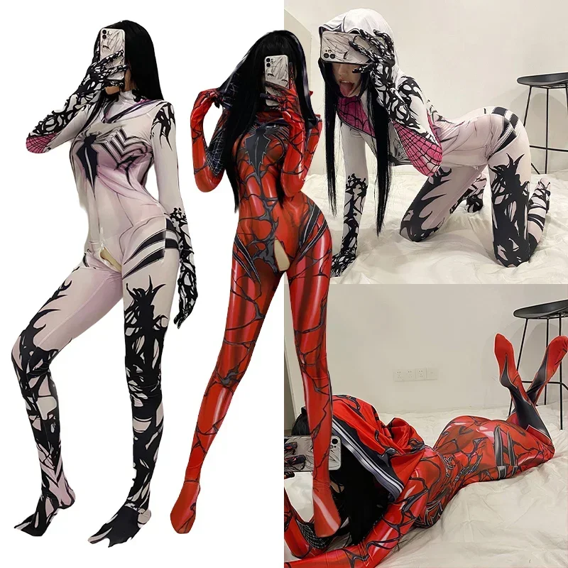 Костюм на Хэллоуин костюм паука Веном Гвен Стейси для косплея супергероя зентай