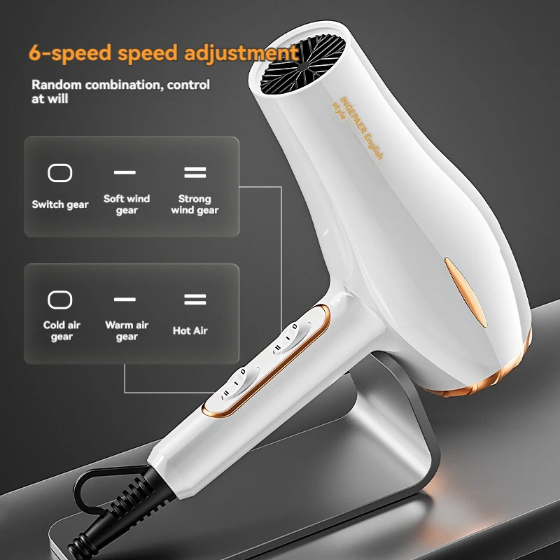 Мощный фен мощностью 2300 Вт для домашней парикмахерской высокая мощность ветра