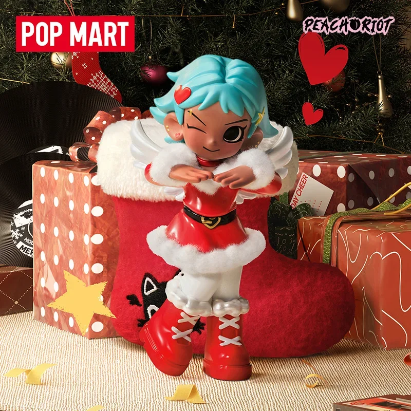 Фото POPMART Lil Peach Riot Holiday Mixtape Series, натуральная слепая коробка, загадочная коробка, сумка для догадок, игрушки, кукла, милая аниме-фигурка, настольная №3