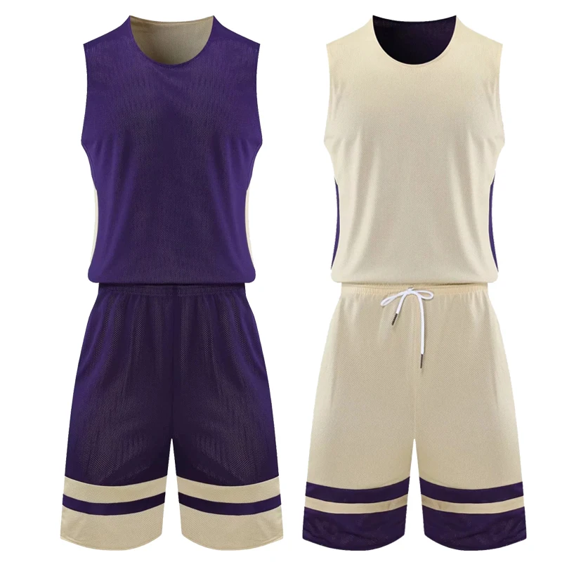 Adult Basketball Vest Set Basketball Jersey Lothing Solid Color Sportswear Custom Sports Uniform Training Men Children Set