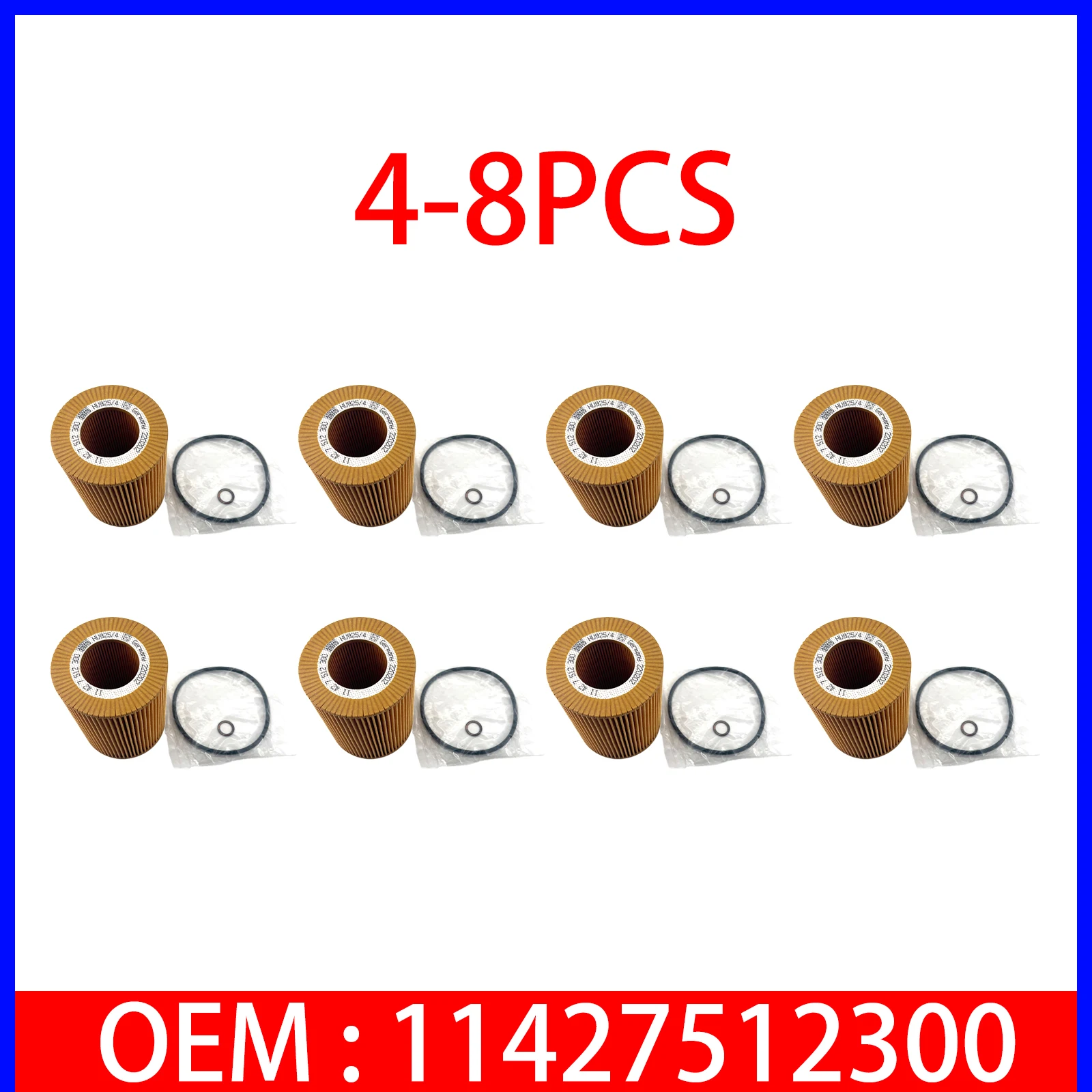 

4/8 шт. масляный фильтр двигателя для BMW 320i 325i 325xi 28i 330Ci 330i 530i X3 11427512300