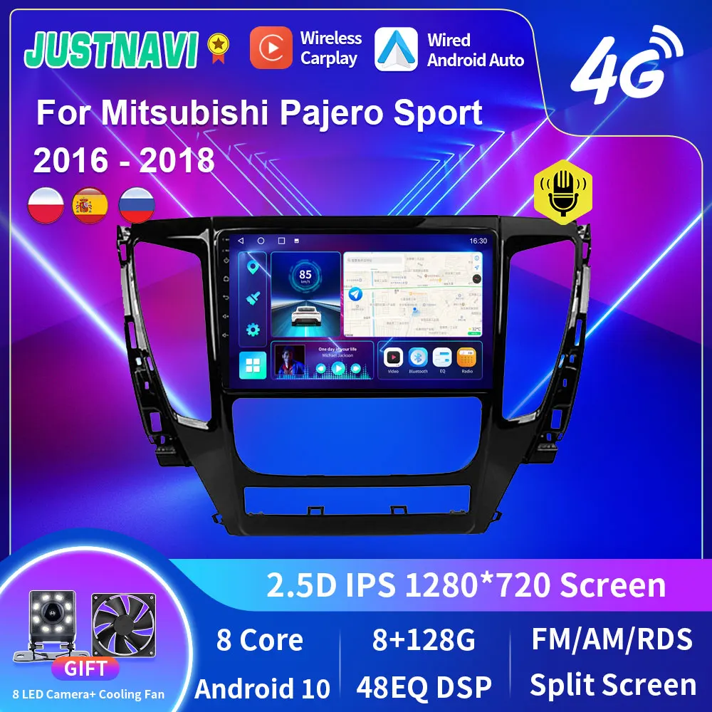 

Умная Автомобильная магнитола JUSTNAVI Android 10 для Mitsubishi Pajero Sport 2016 - 2018 GPS Видео Мультимедиа Стерео Автомобильный плеер CarPlay IPS
