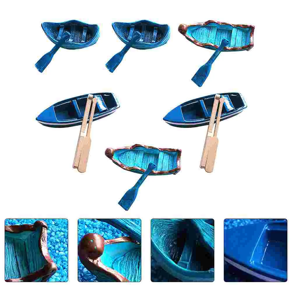 

Boat Miniature Mini Sailboat Model Wooden Nautical Resin Figurines Decor Decoration Sailing Toy Figurine Ornament Home Landscape