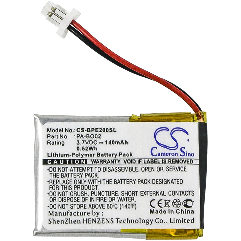 

Cameron Sino 140mAh Battery For Bang & Olufsen EarSet 2 PA-BO02