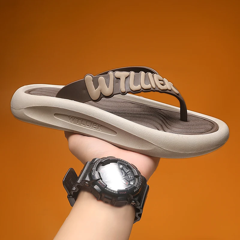 Мужские Модные Нескользящие Шлепанцы Лето 2024 Пляжные Спортивные Сандалии