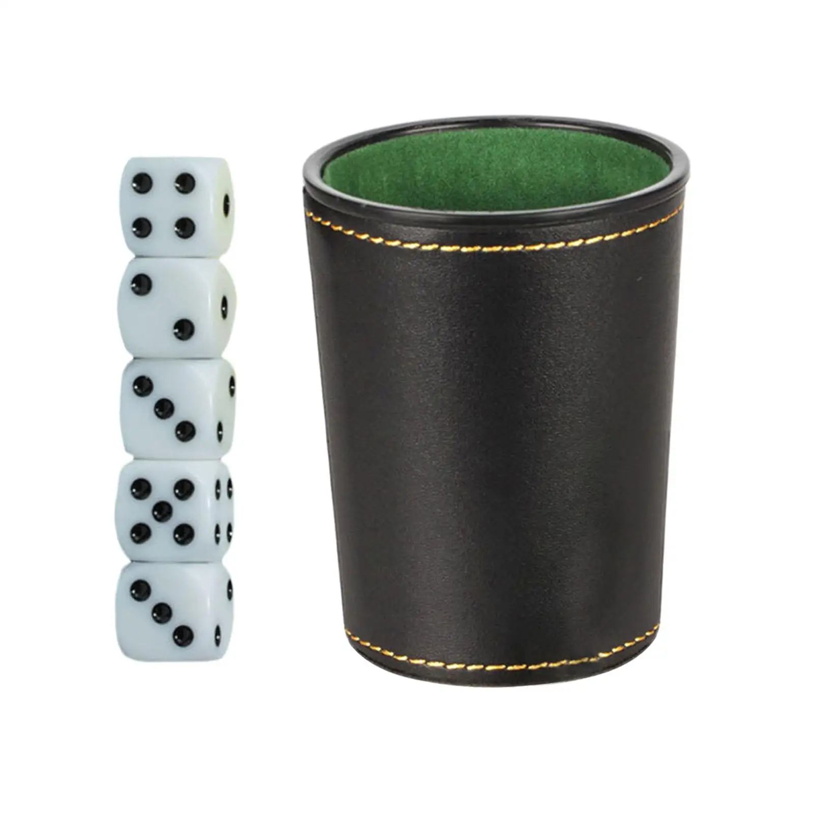 

Professional Dice Cup Dice Set PU Leather for Adults