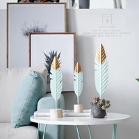 feather wooden ornaments plumes miniature table centerpiece crafts party decoration nordic home decor