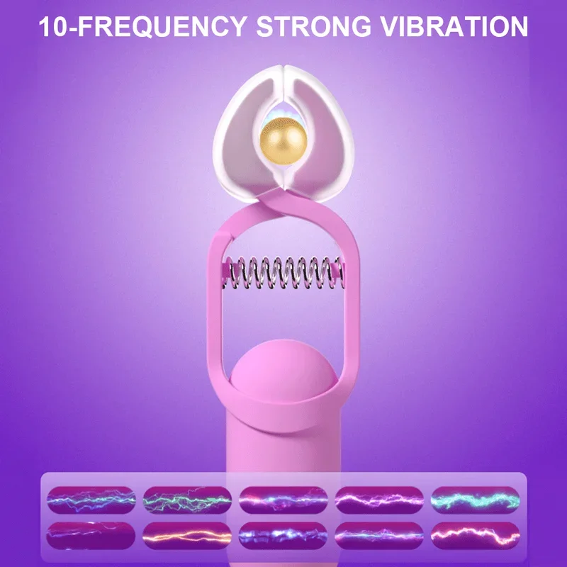 10-скоростной вибрационный зажим для сосков вибратор женщин массаж фетиш груди