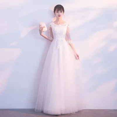 

Женская газовая юбка, привлекательное кружевное платье с круглым вырезом для банкета и выпускного вечера, элегантное темпераментное платье для деловых встреч, приема гостей