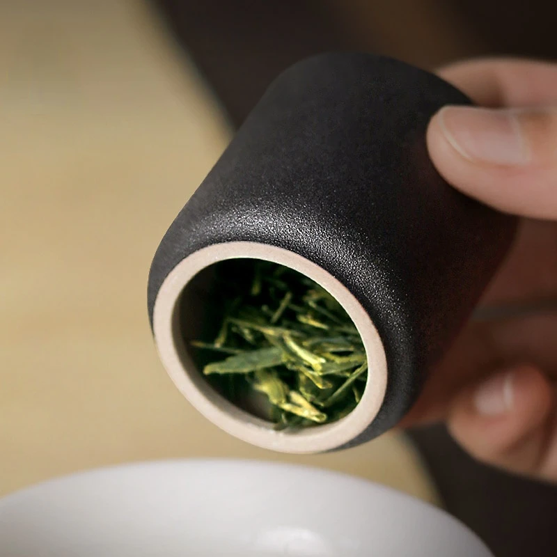 

Green Tea Stash Box compartment Japanese Tea Sugar Container container Jar Ceramic Bottle cajas de almacenamiento tea storage