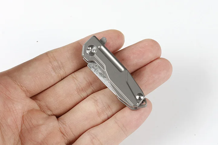 Складной нож doбели из дамасской стали тактический для кемпинга D2 58-60HRC складной