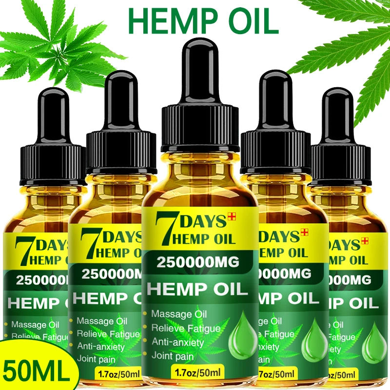 

7days Natural Hemp Oil Analgesic Skin Care Sleep Aid Relieve Stress Moisturizing Essential Oils And Pain Relief Hemp oil
