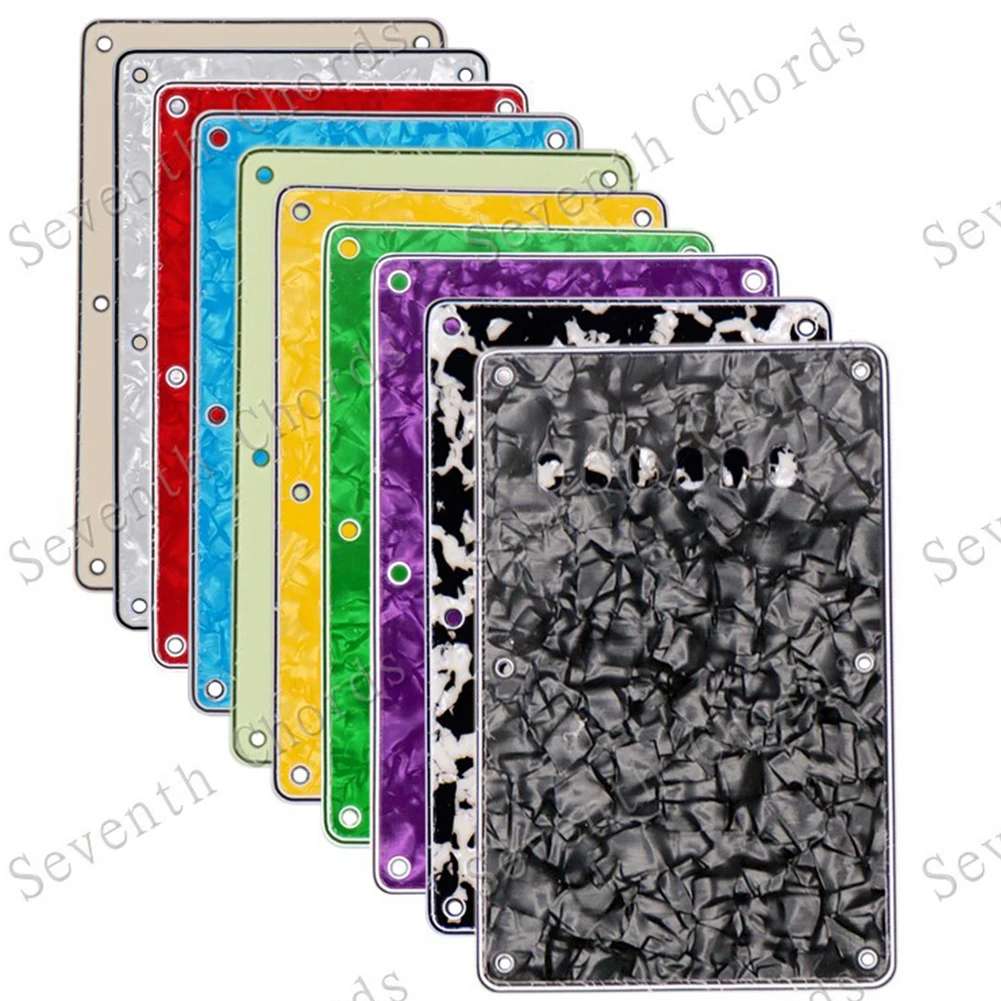 

6 Holes 3 Plys Tremolo Cavity Cover Back Plate For Strat SQ Electric Guitar Tremolo Cover Multi Colors Pickguard Scratch Plate