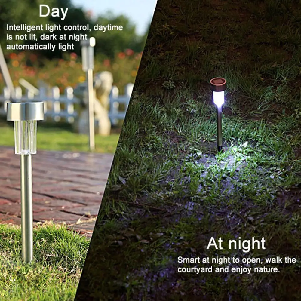 

10 Pcs/set Led Solar Garden Lights Solar Powered Lamp Light Yard Lighting Waterproof Pathway Landscape Night Outdoor Lawn P I3b3