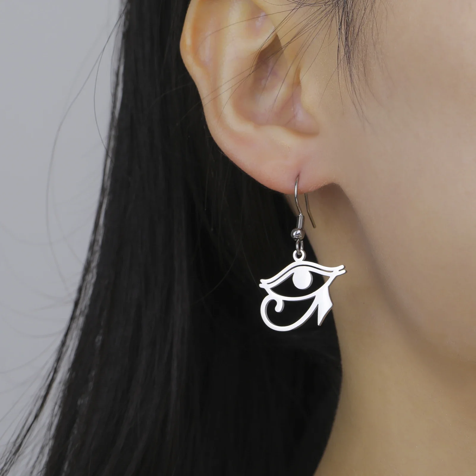 Древние египетские серьги-подвески Глаз Гора из нержавеющей стали висячие