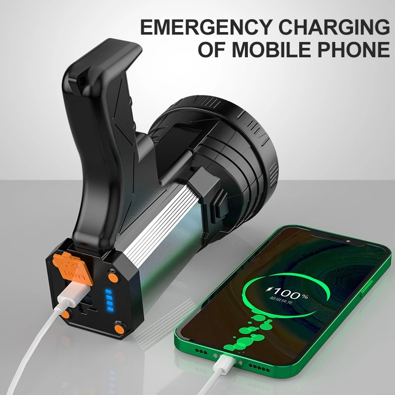 

Superbright Spotlight Handheld Flashlight Rechargeable 18650 Battery Included 3 Mode Light USB Power Charger