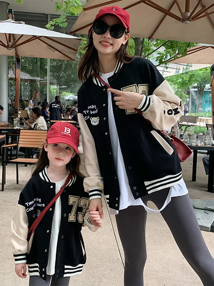 

Coat Clothing Autumn Casual Version Mother-daughter Autumn Korean Mother-child Parent-child Trend New Children's Baseball