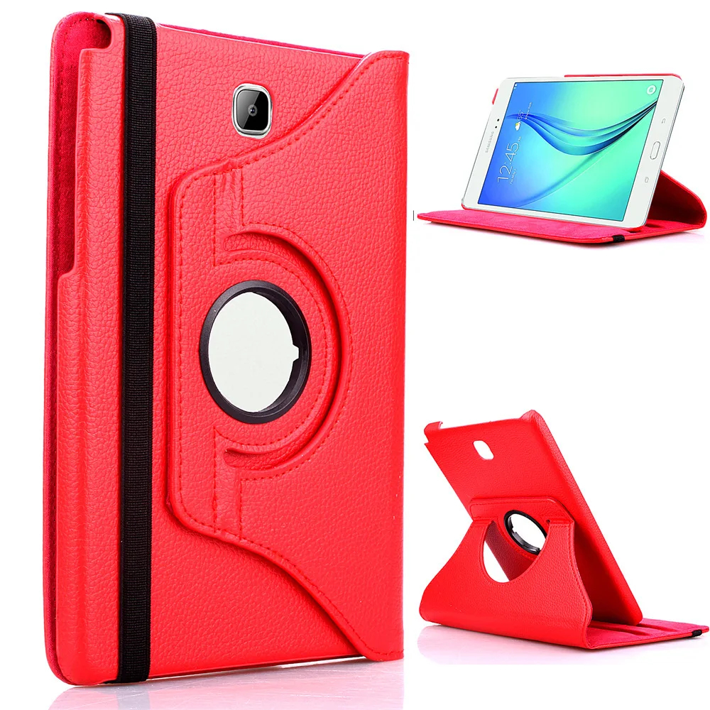 

For Samsung Galaxy Tab A 9.7 SM-T550 SM T555 Tablet Case Stand PU Leather Protective Cover T550 T555C Rotating 360 Degree Capa