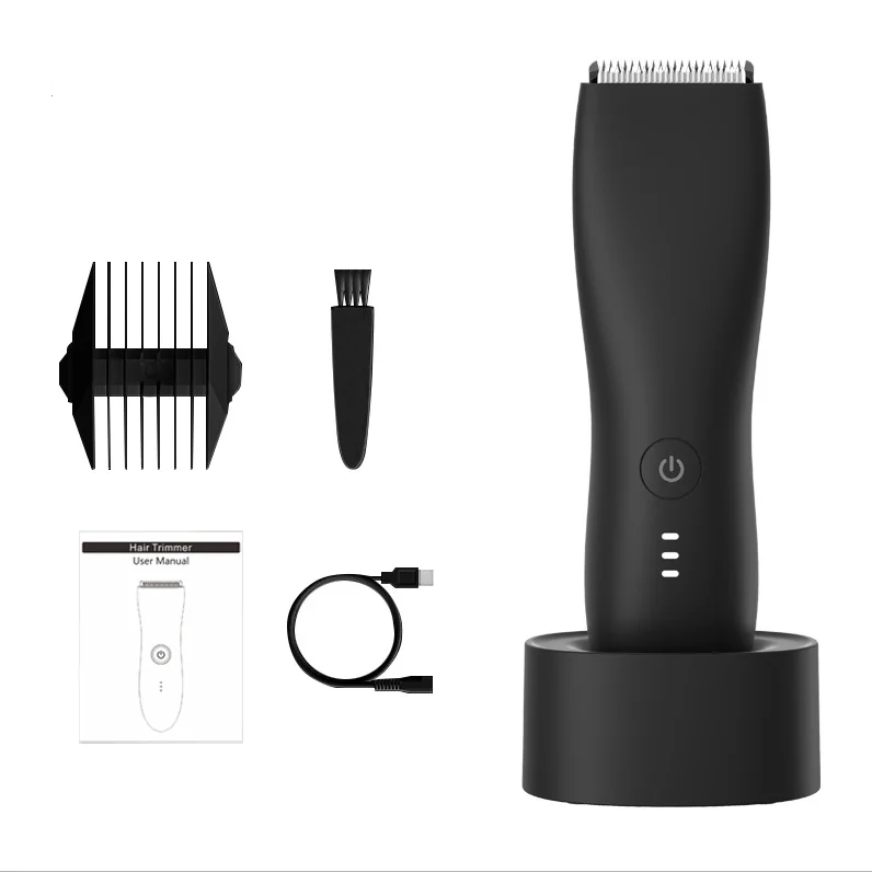 Body Trimmer for Men Rechargeable Balls Skin Safe Waterproof Electric Manscaping Trimmer Professional Hair Clipper