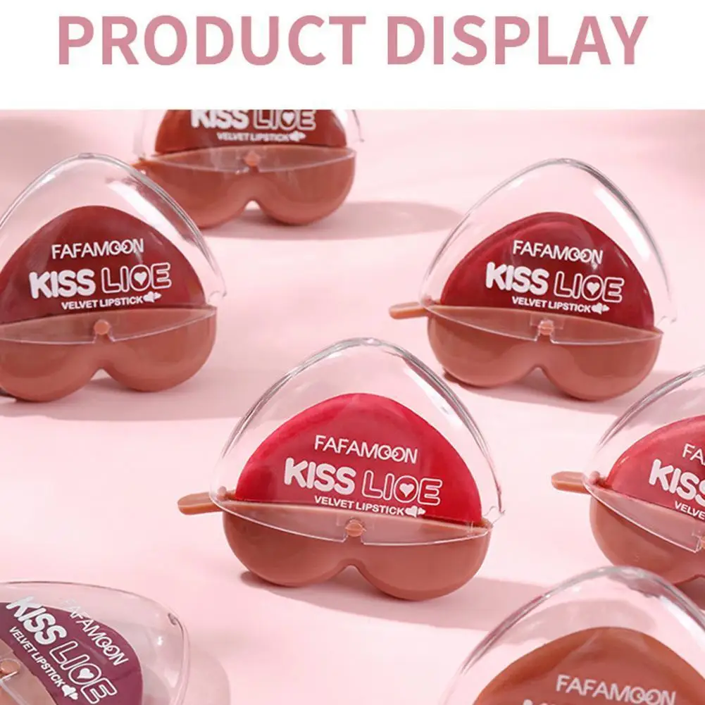 

Heart-shaped Lip Glaze Nude Brown Red Lip Gloss Tea Velvet Matte Face Love Rose Liquid Pigment Blush Lasting Makeup Lipstic M8P1
