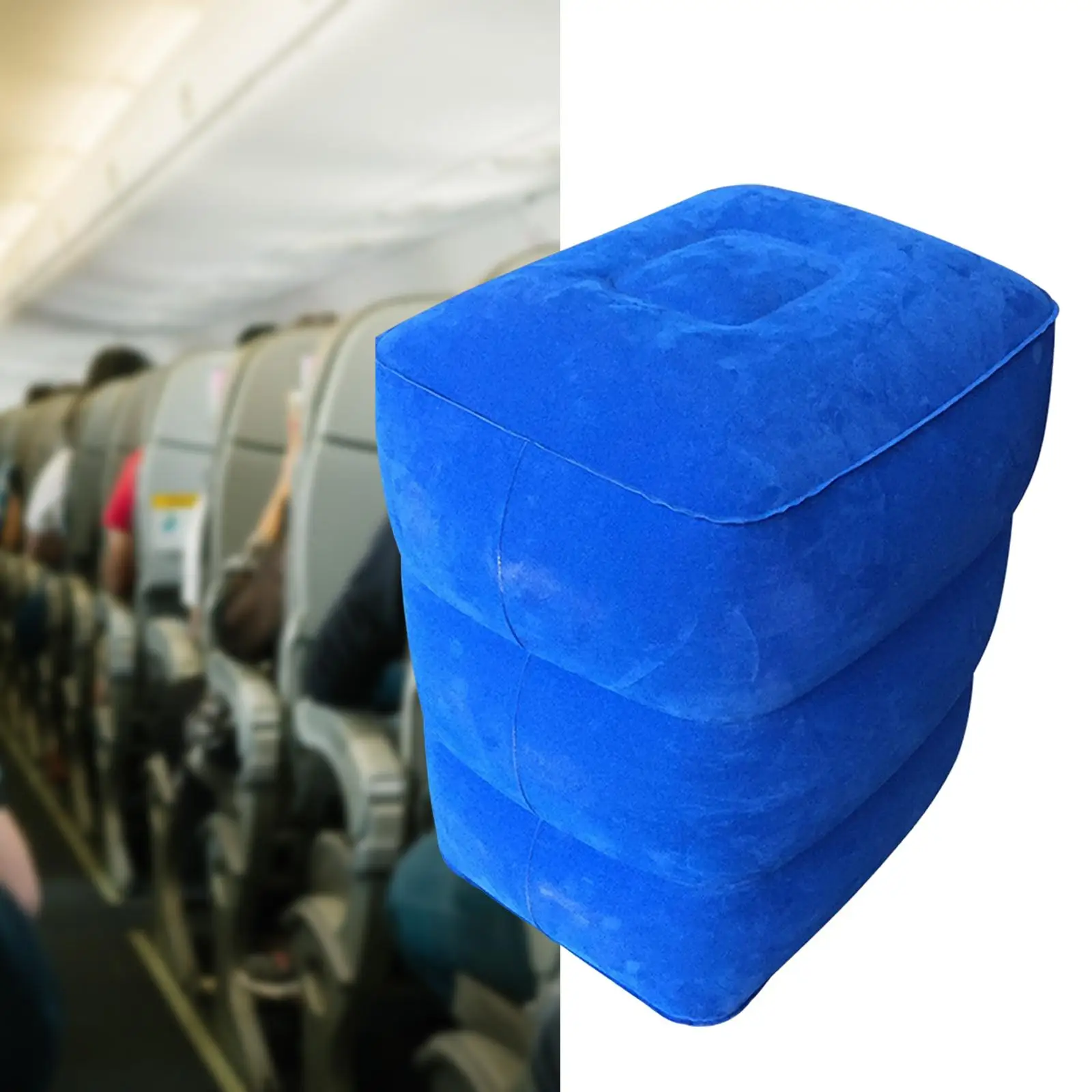 

Travel Footrest Pillow 3 layer Comfortable Inflatable Leg Cushion for planes Travel