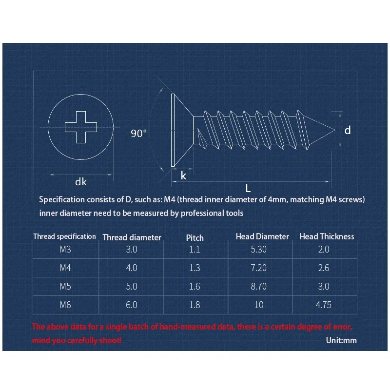 M3 ~ M6 Золотая головка для раковины Phillips плоская самонарезающая резьба латунные
