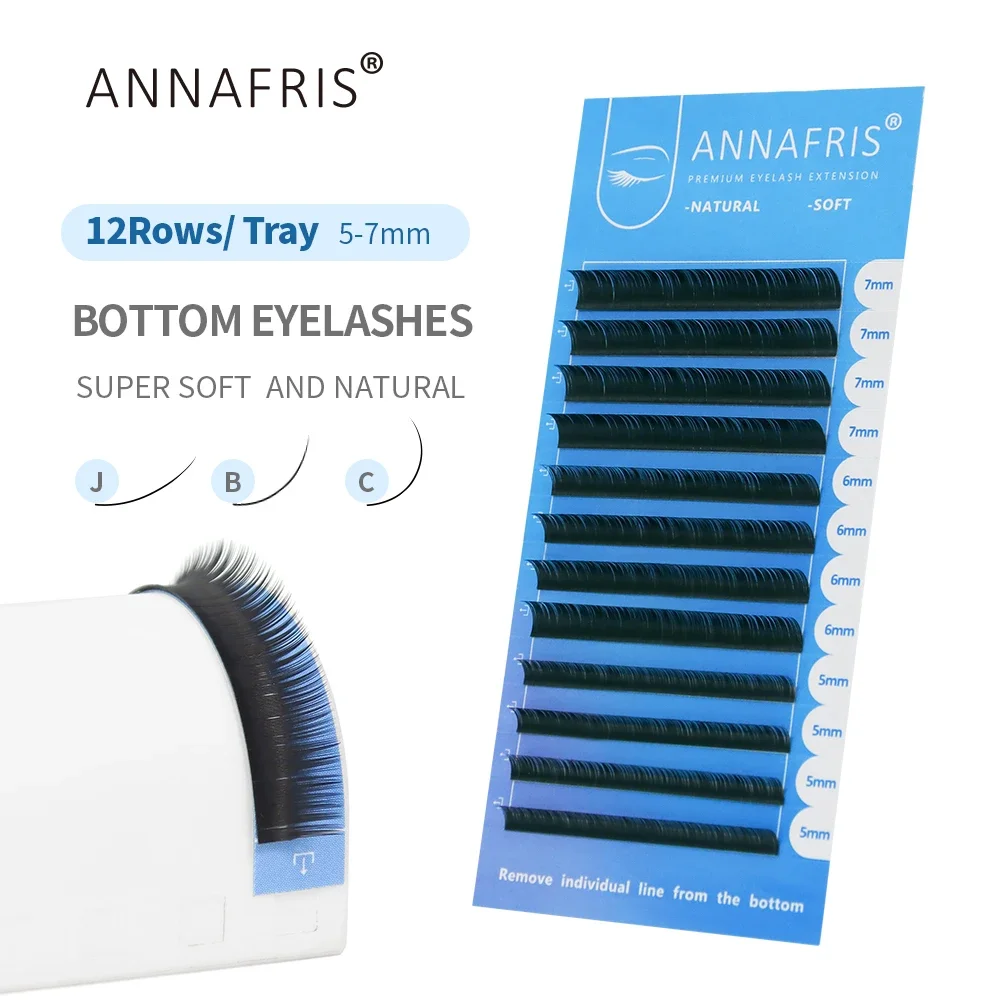 ANNAFRIS Lower Lashes 5-7mm Mix Individual Bottom 