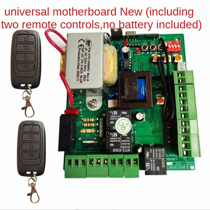 

220VAC 2 remote controls motherboard PCB motor controller circuit board card for bisen baisheng sliding gate opener motor
