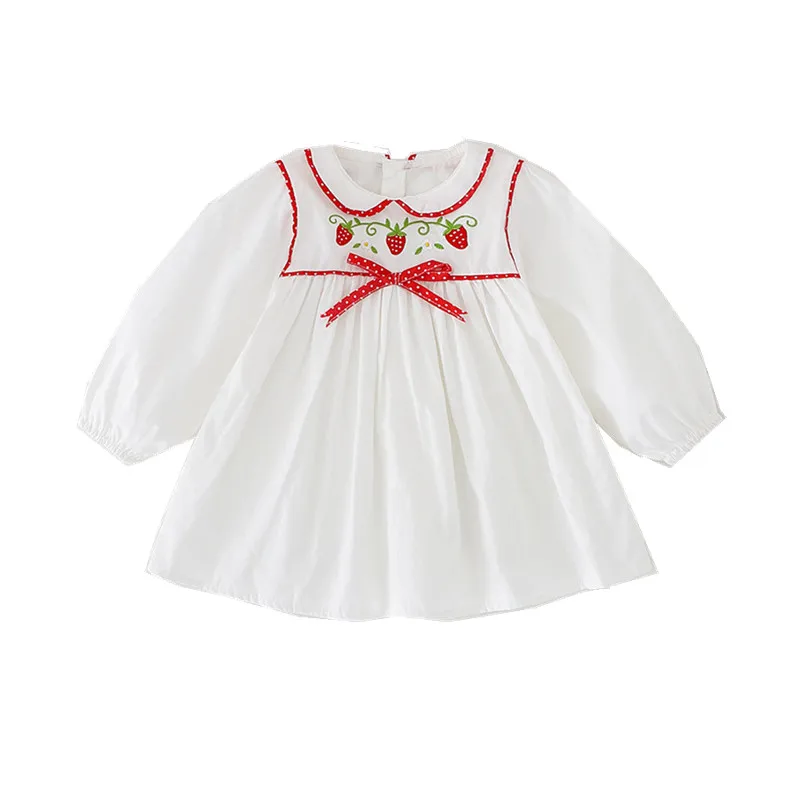 

Kids Dresses For Girls Lantern Sleeve Peter Pan Collar Party Princess Dress Autumn Kids Clothes 0-4Y