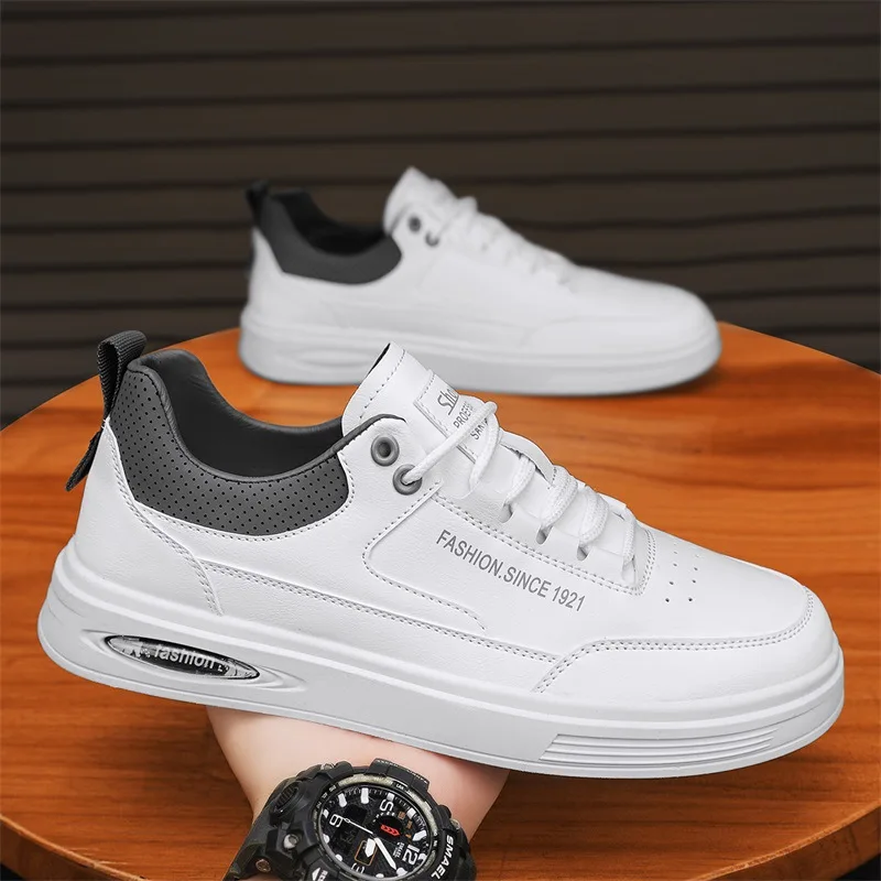 Мужские классические кожаные кроссовки удобная повседневная Уличная обувь для